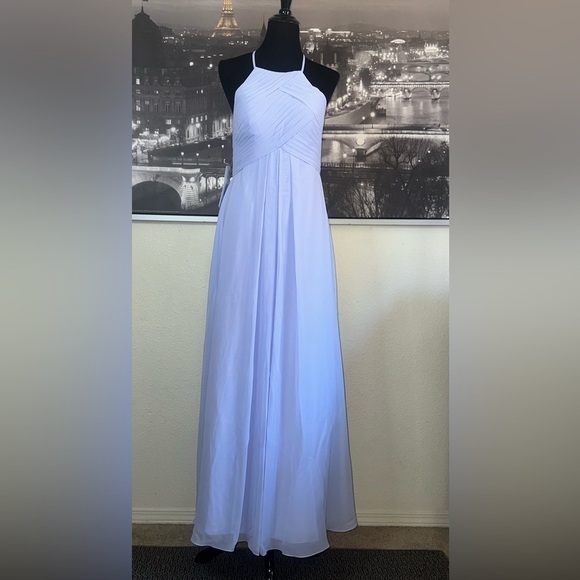 Azazie Dresses & Skirts - AZAZIE Ginger Lavender A-Line Pleated Chiffon Dress
